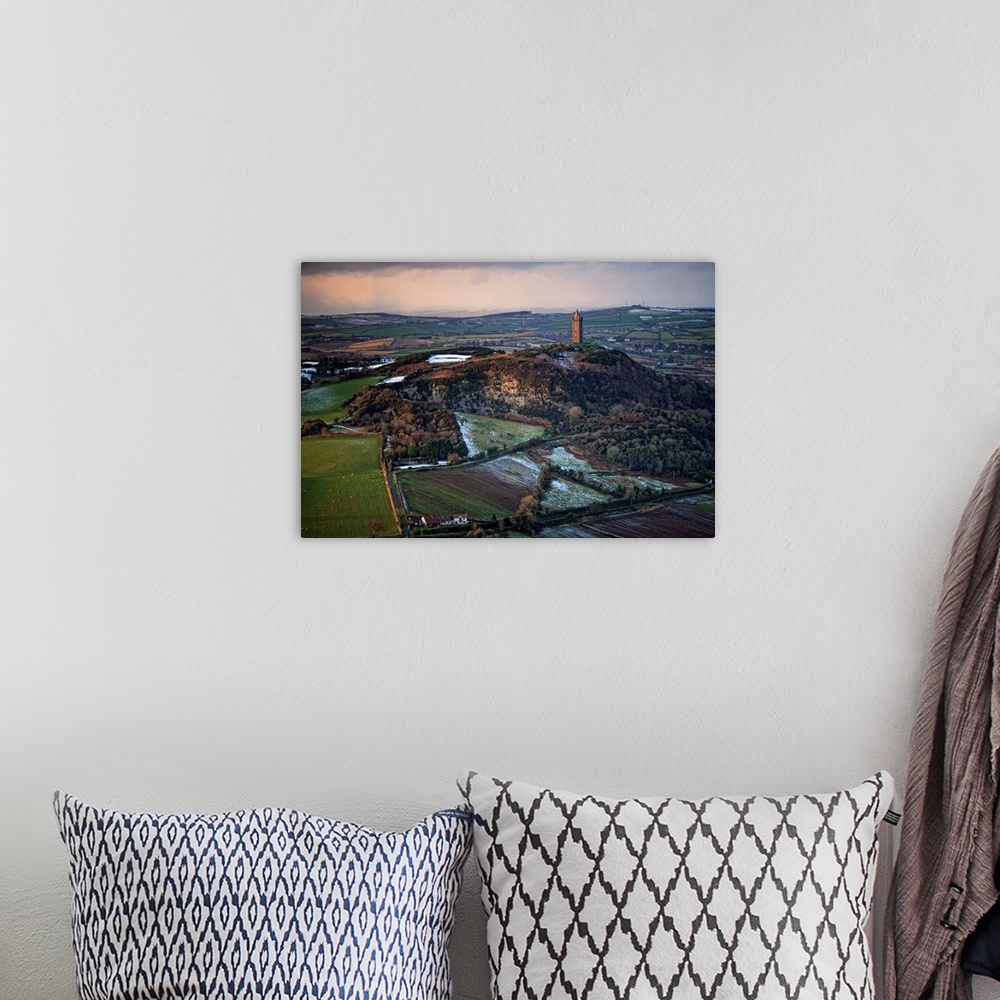 A bohemian room featuring Scrabo Tower, Newtownards, Northern Ireland - Aerial Photograph