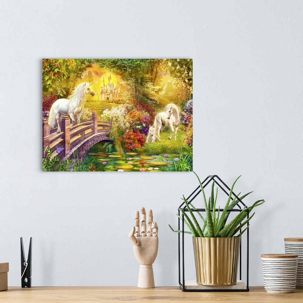 A bohemian room featuring Enchanted Garden Unicorns