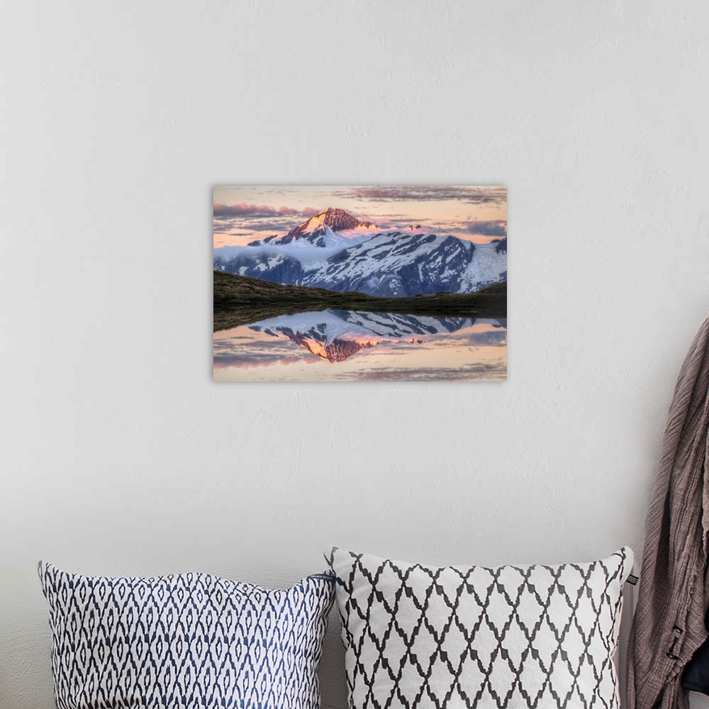 A bohemian room featuring Mount Aspiring, moonrise over Cascade Saddle, Mount Aspiring National Park, New Zealand