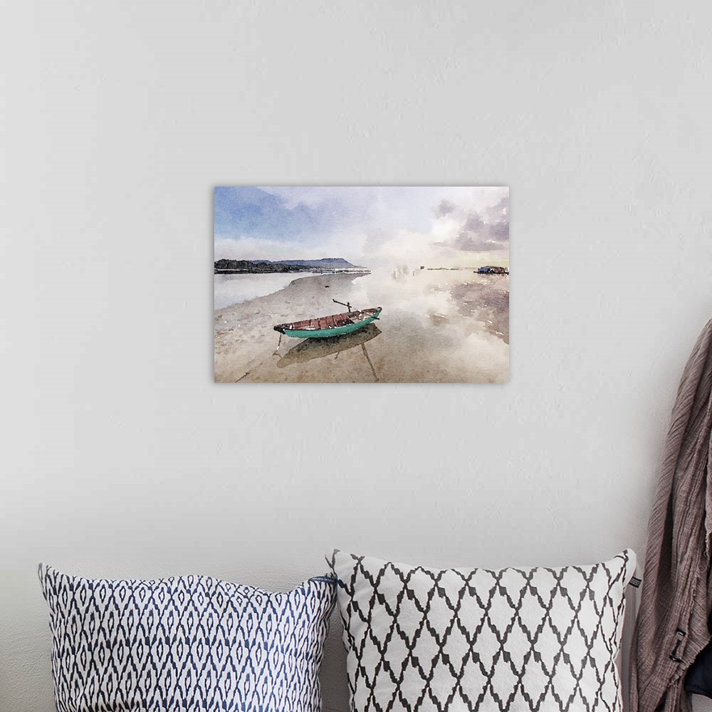 A bohemian room featuring Beached Boat