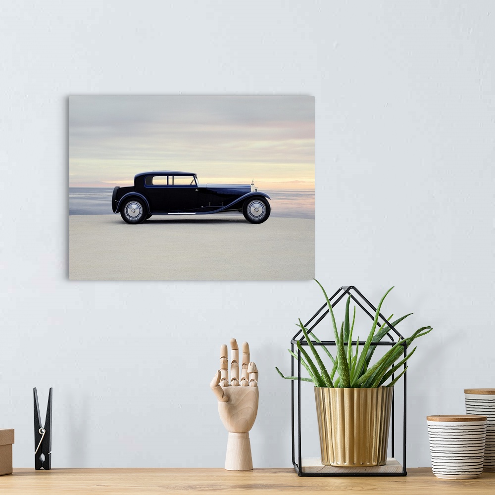 A bohemian room featuring 1931 Bugatti Type 41 Royale coupe, coachwork by Kellner of Paris, chassis no. 41.141. Designed an...