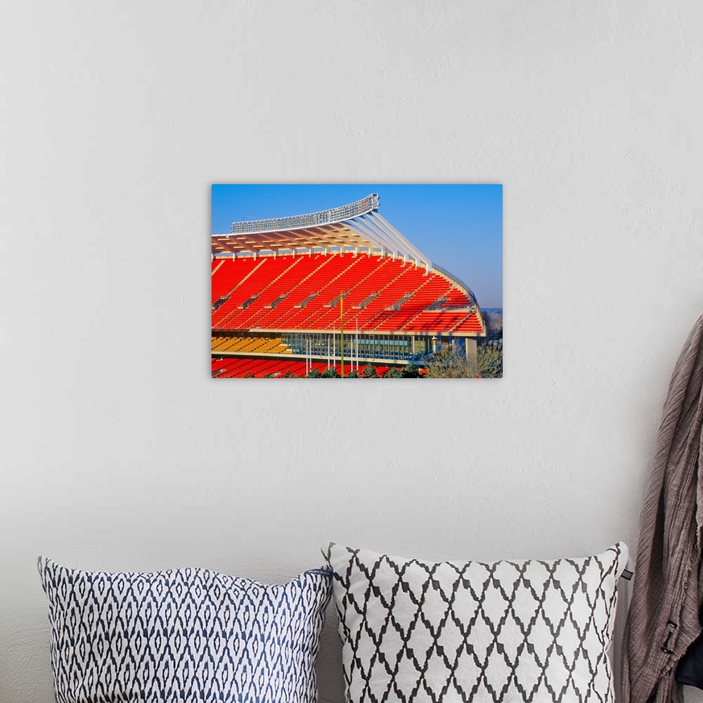 A bohemian room featuring Arrowhead Stadium, home of the Kansas City Chiefs , Kansas City, MO