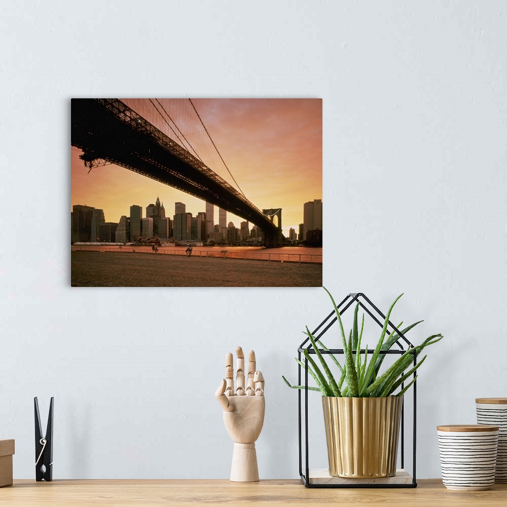 A bohemian room featuring Brooklyn Bridge, NY, USA