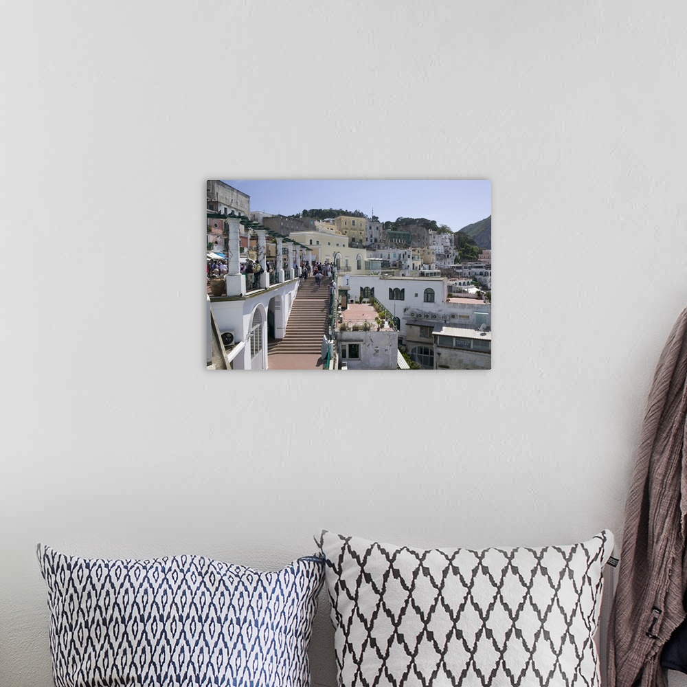 A bohemian room featuring Buildings in a town, Capri, Bay of Naples, Campania, Italy