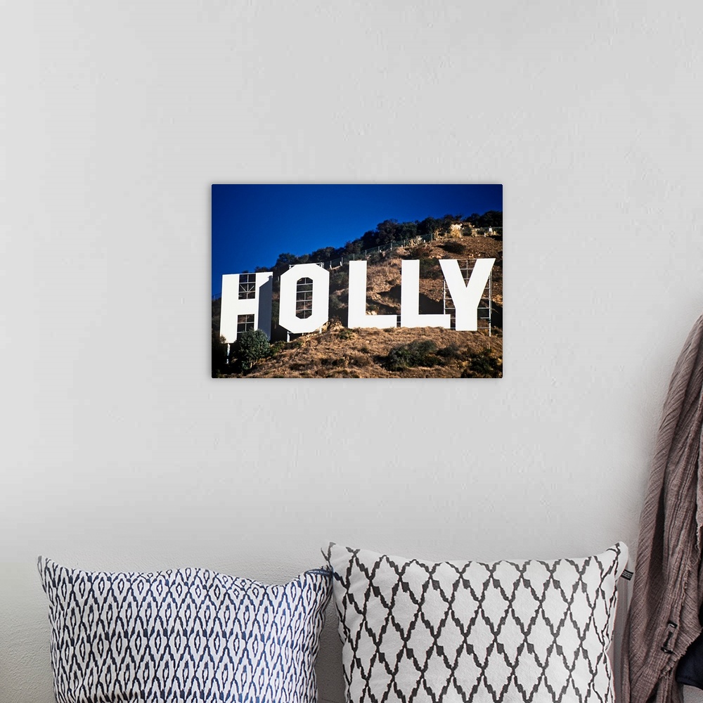 A bohemian room featuring Hollywood sign on the hillsides of Hollywood, Los Angeles, California