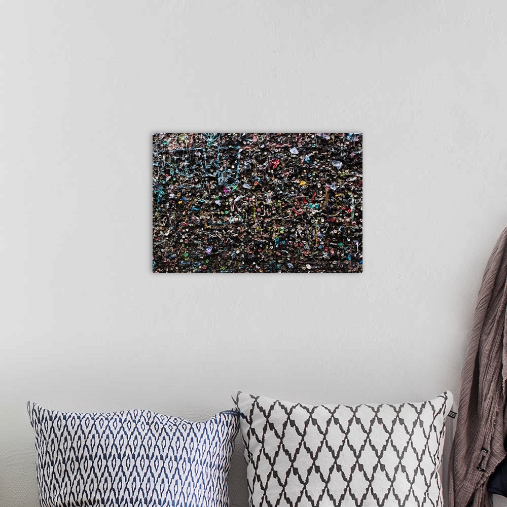 A bohemian room featuring Mural made of used chewing gums, Bubblegum Alley, San Luis Obispo County, California