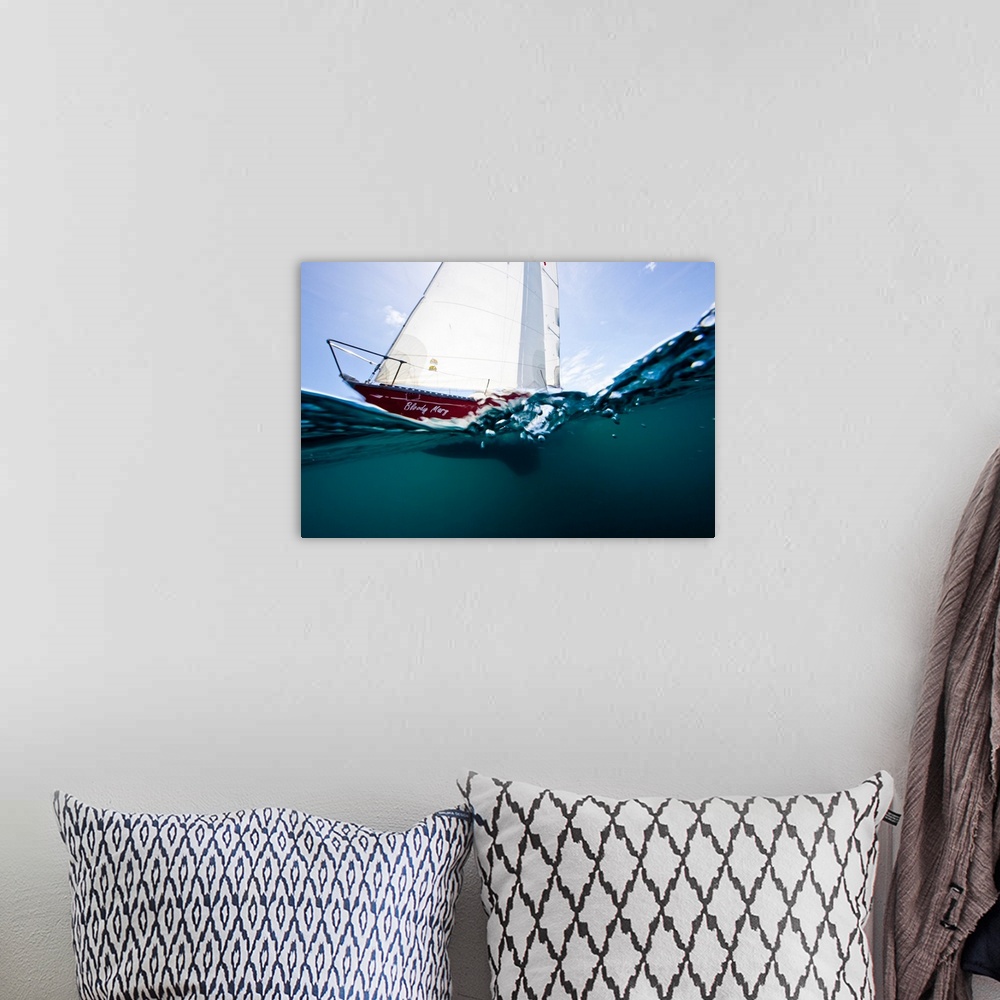 A bohemian room featuring Sailboat competing in the Grenada Sailing Festival, Grenada