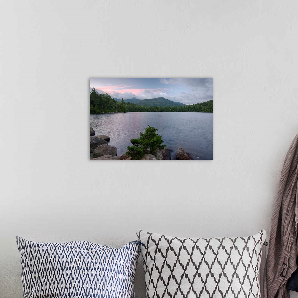 A bohemian room featuring Summer morning on Copperas Pond, Adirondack Park, New York State