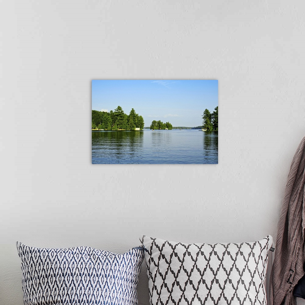 A bohemian room featuring Trees at the Lakeside, Lake Muskoka, Ontario, Canada