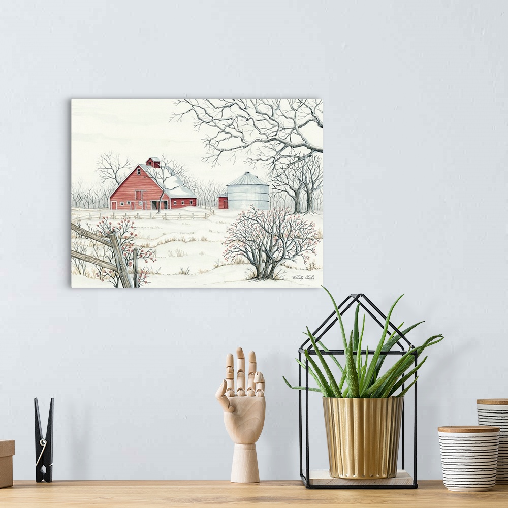 Winter Barn Wall Art, Canvas Prints, Framed Prints, Wall Peels | Great ...