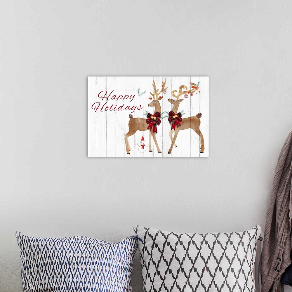 A bohemian room featuring Holiday Deers
