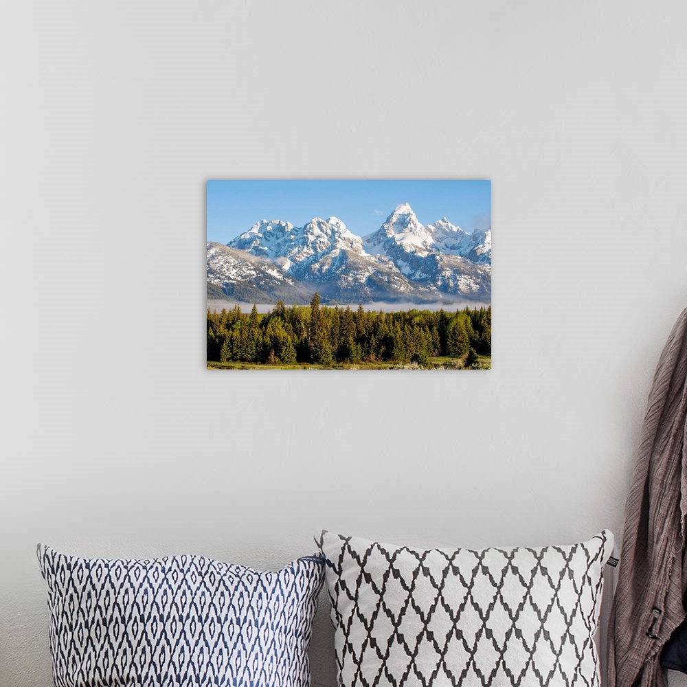 A bohemian room featuring View of the Middle Teton, Grand Teton and Mount Owen in Grand Teton National Park, Wyoming.