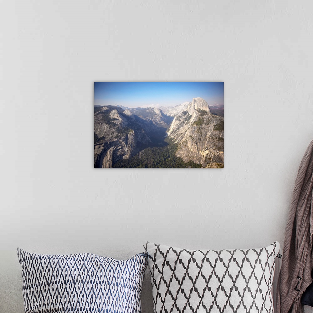 A bohemian room featuring View of Yosemite valley and Half Dome from Sentinel Dome in Yosemite National Park, California.