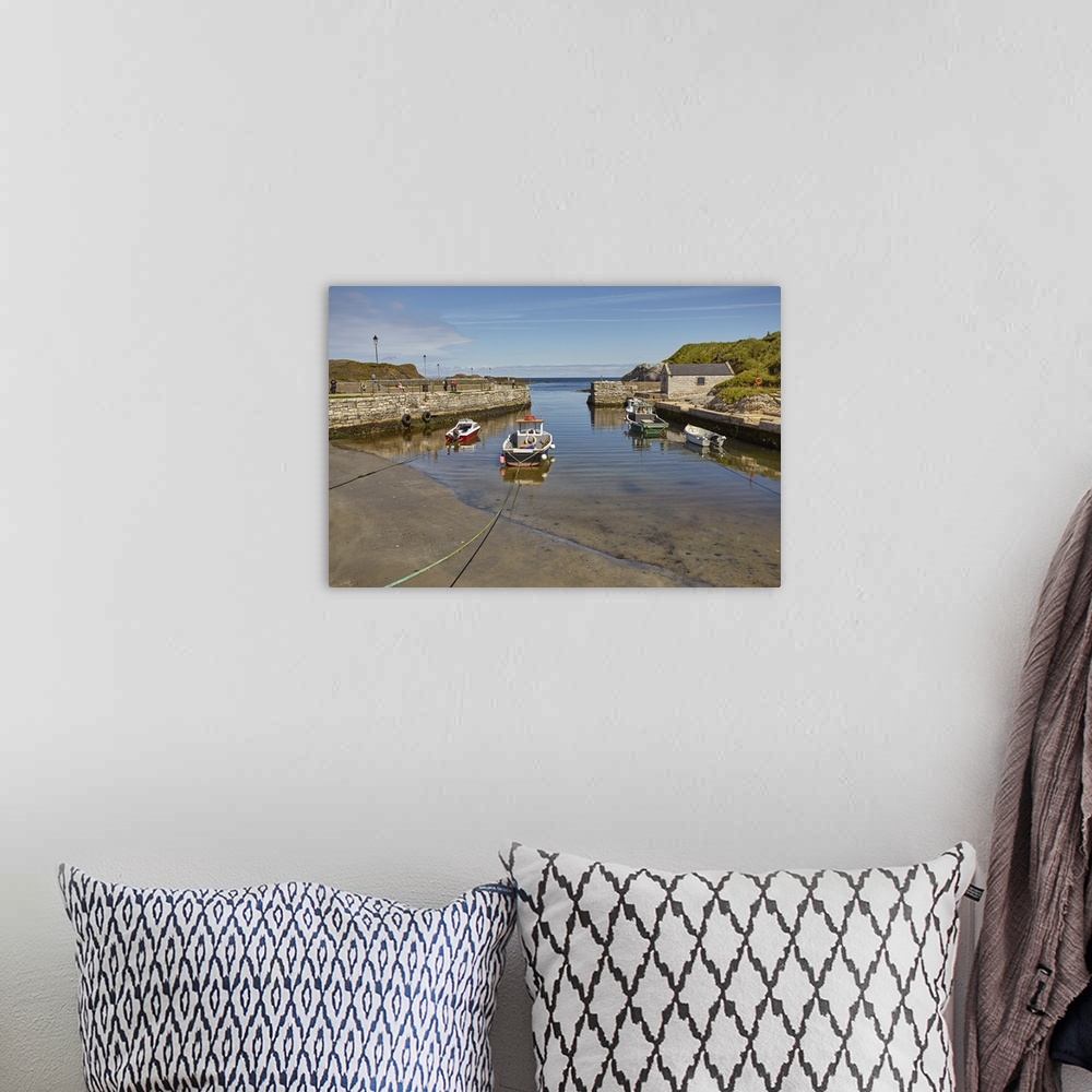 A bohemian room featuring Balintoy harbour, near Giant's Causeway, County Antrim, Ulster, Northern Ireland