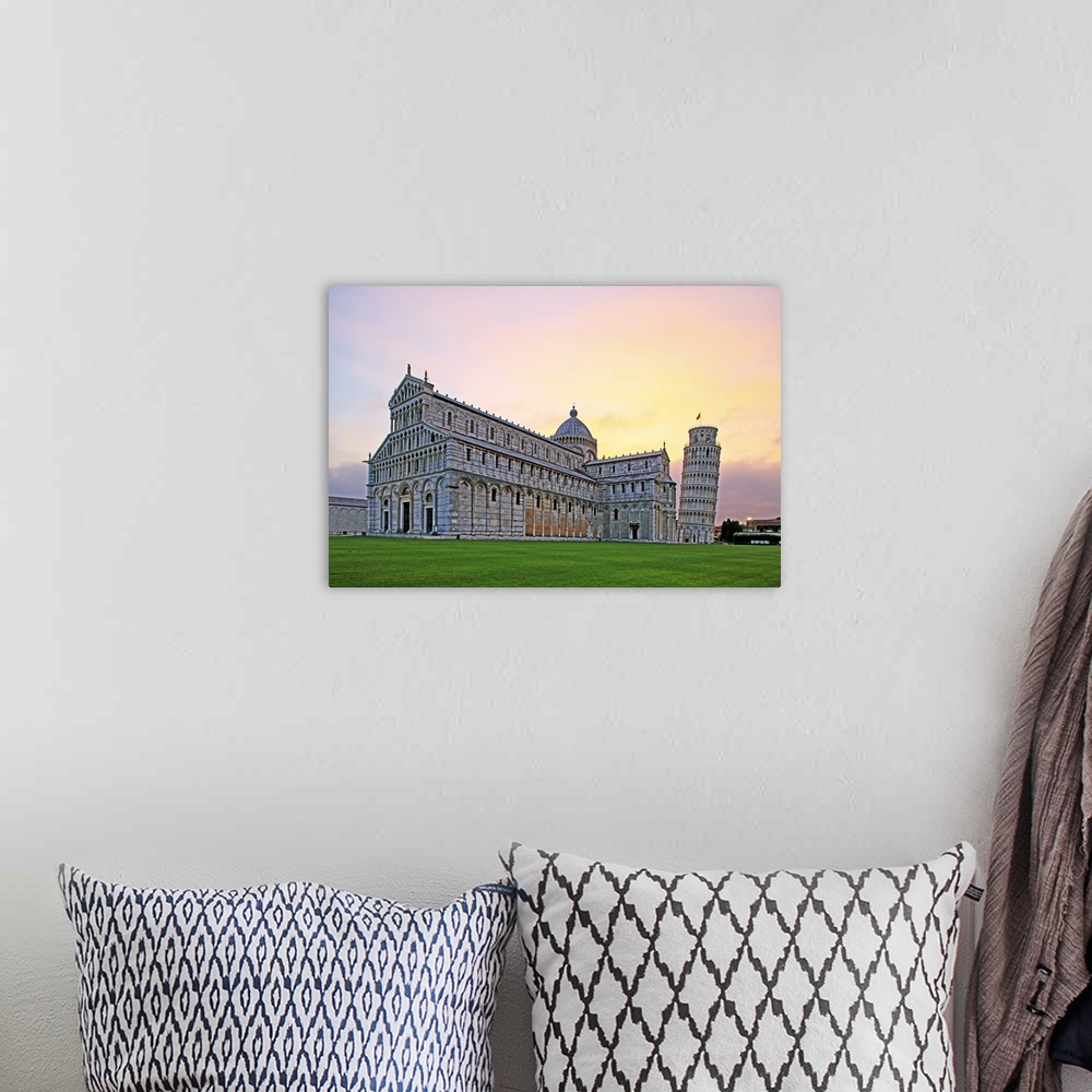 A bohemian room featuring Campo dei Miracoli with Santa Maria Assunta Cathedral and Leaning Tower, Pisa, Tuscany, Italy