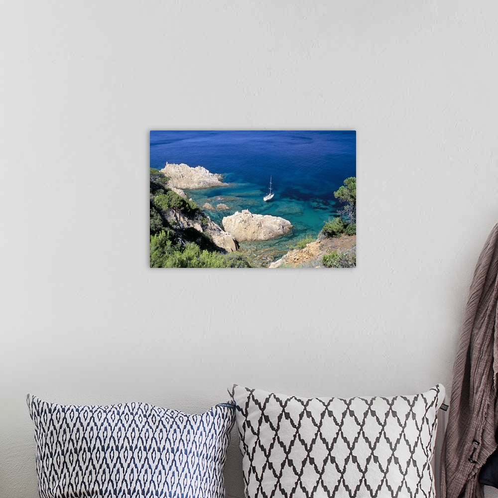 A bohemian room featuring Corniche of Cap Camarat, Cote d'Azur, Provence, France