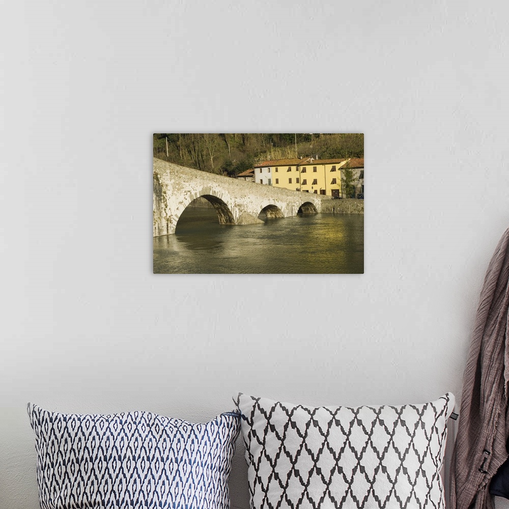 A bohemian room featuring Devils Bridge, Ponti del Diavolo Corsagna, northwest Tuscany, Italy