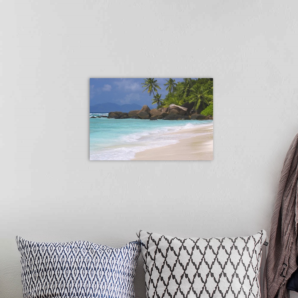A bohemian room featuring Empty beach, Seychelles, Indian Ocean, Africa