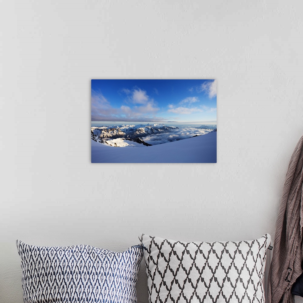 A bohemian room featuring Glacier du Trient, border of Switzerland and France, Alps, Europe