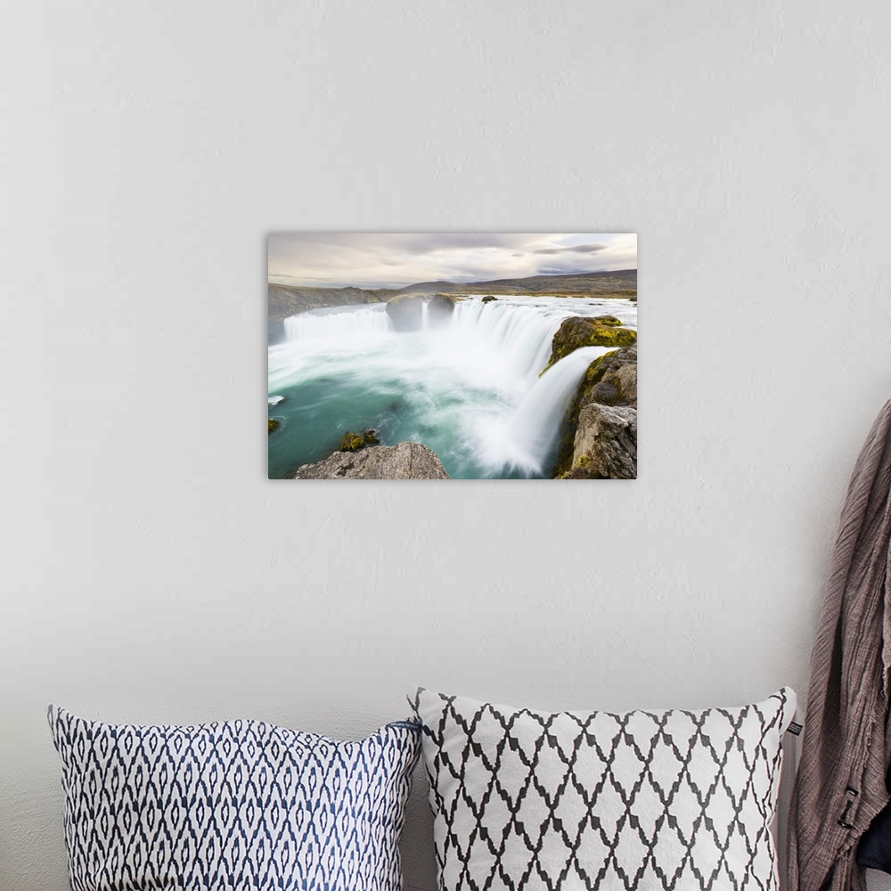 A bohemian room featuring Godafoss Waterfall, Iceland, Polar Regions