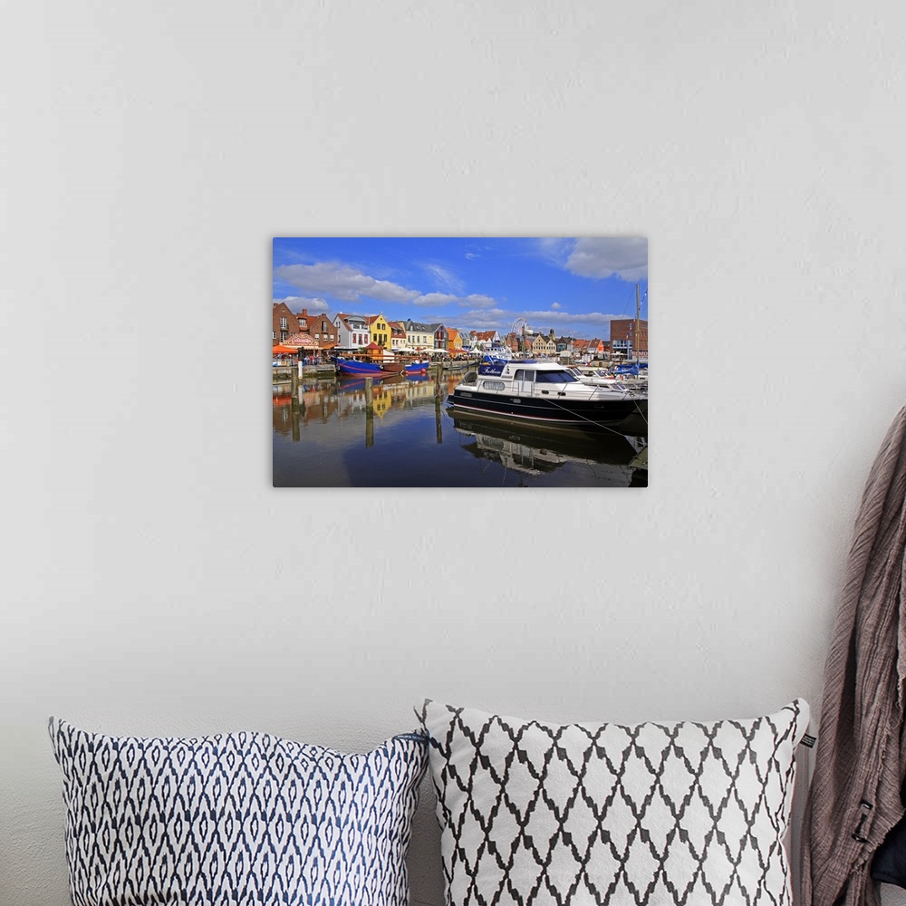 A bohemian room featuring Harbour of Husum, Schleswig-Holstein, Germany