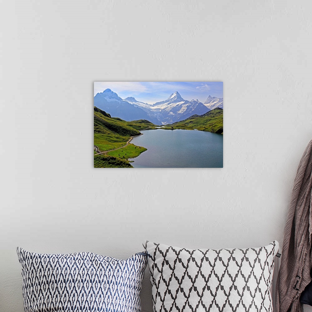A bohemian room featuring Lake Bachalpsee at First and Bernese Alps, Grindelwald, Bernese Oberland, Switzerland