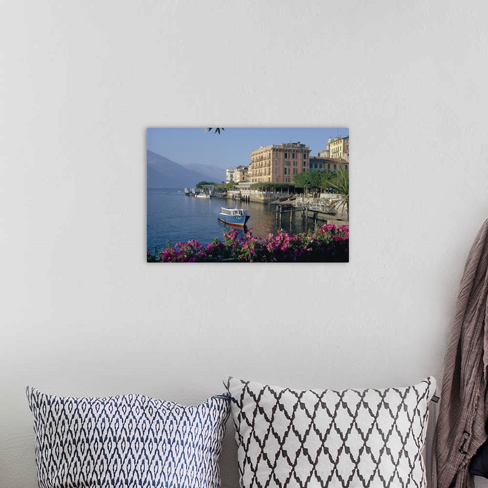 A bohemian room featuring Lakeside architecture, Bellagio, Lake Como, Lombardia, Italy