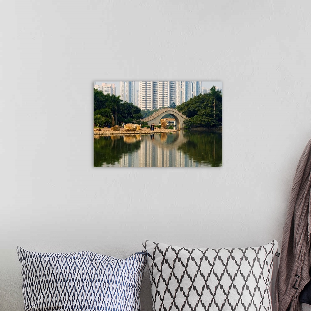 A bohemian room featuring Litchi Park Bridge, Shenzhen Special Economic Zone, Guangdong, China, Asia