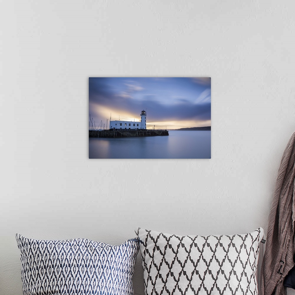 A bohemian room featuring A long exposure photograph of Scarborough Lighthouse shortly after sunrise, Scarborough, North Yo...