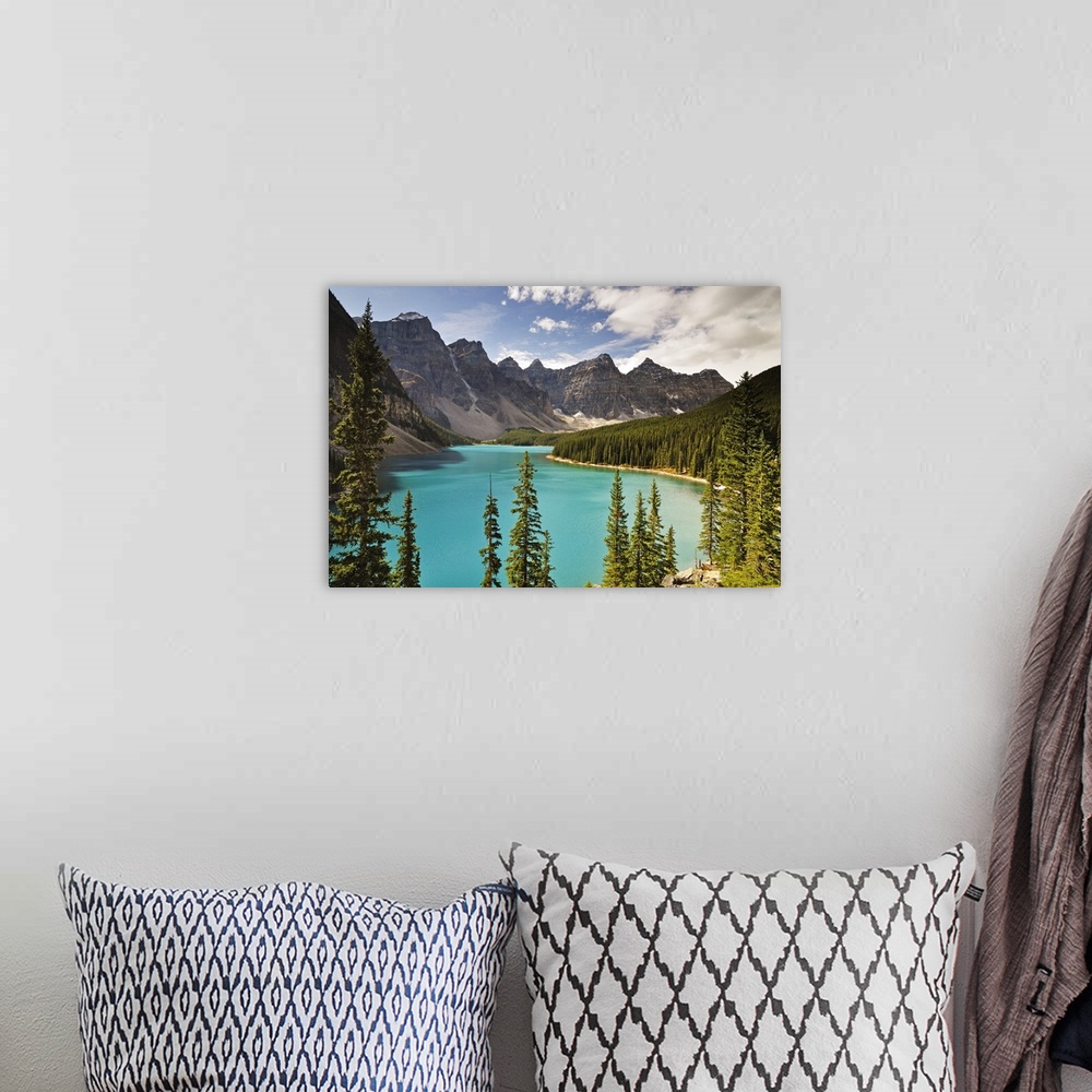A bohemian room featuring Moraine Lake, Banff National Park, Rocky Mountains, Alberta, Canada