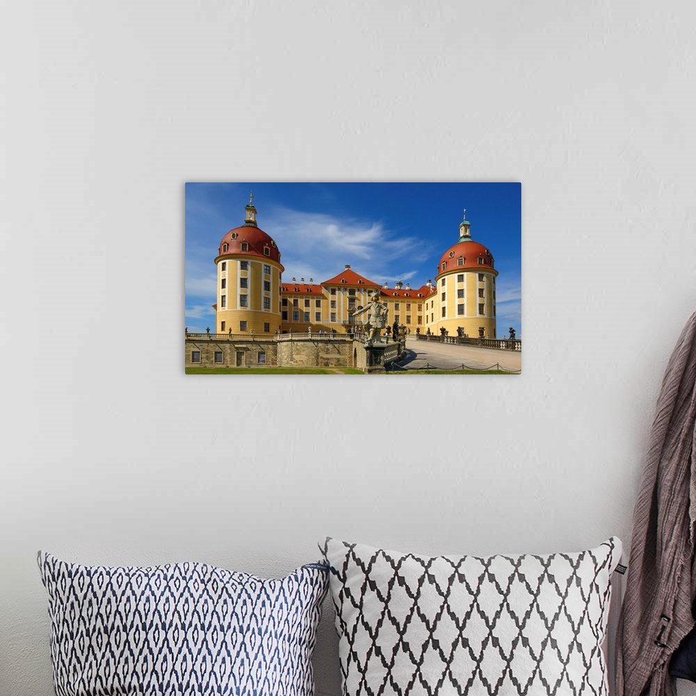 A bohemian room featuring Moritzburg Castle near Dresden, Saxony, Germany