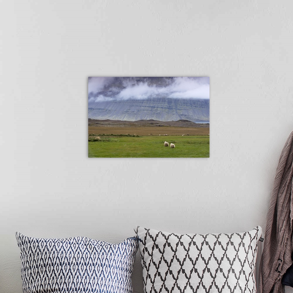A bohemian room featuring Mount Bulandstindur, Berufjordur, Iceland