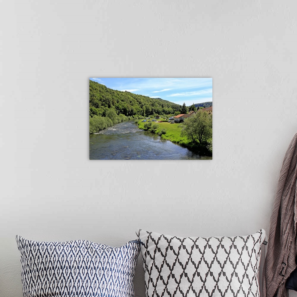 A bohemian room featuring Our River near Dillingen, Grand Duchy of Luxembourg