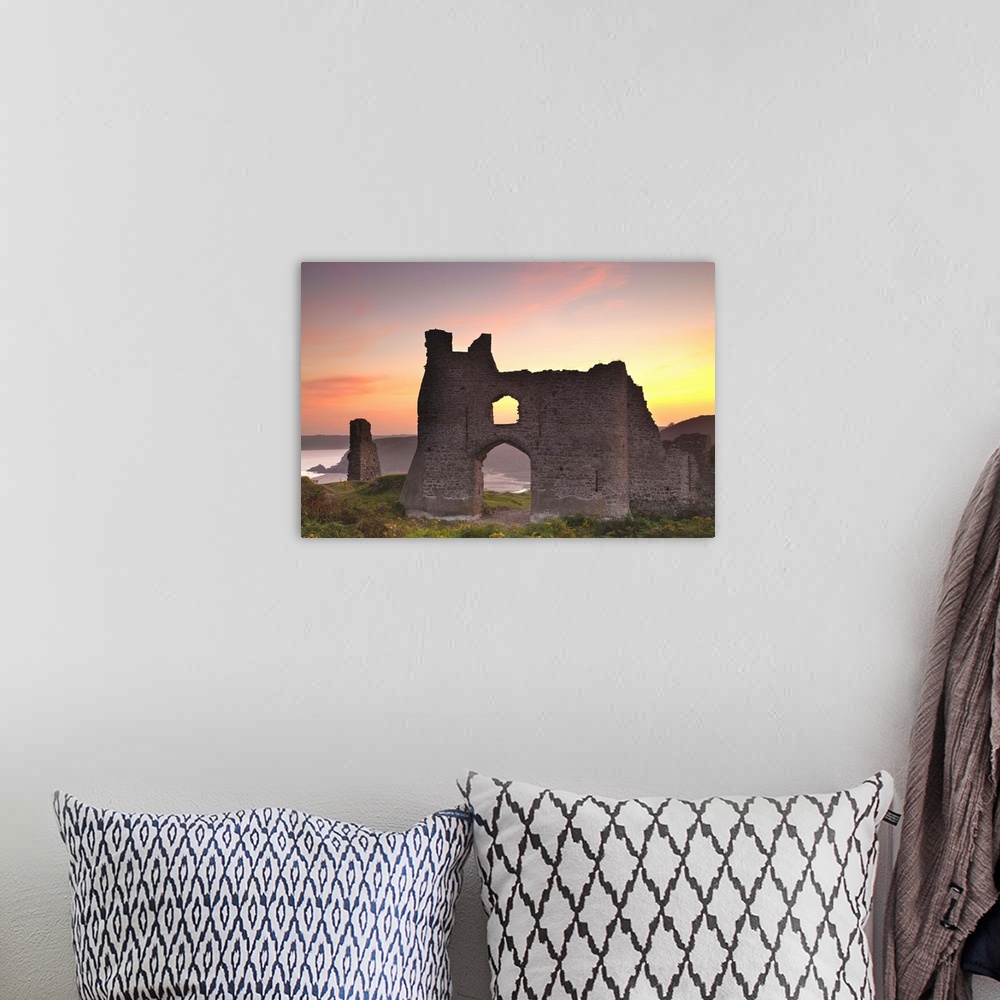 A bohemian room featuring Pennard Castle, Gower, Wales, United Kingdom, Europe