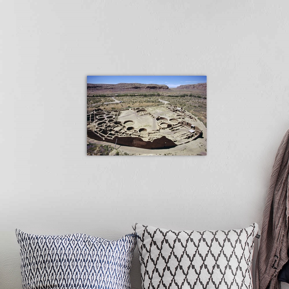A bohemian room featuring Pueblo Bonito, Chaco Canyon National Monument, New Mexico
