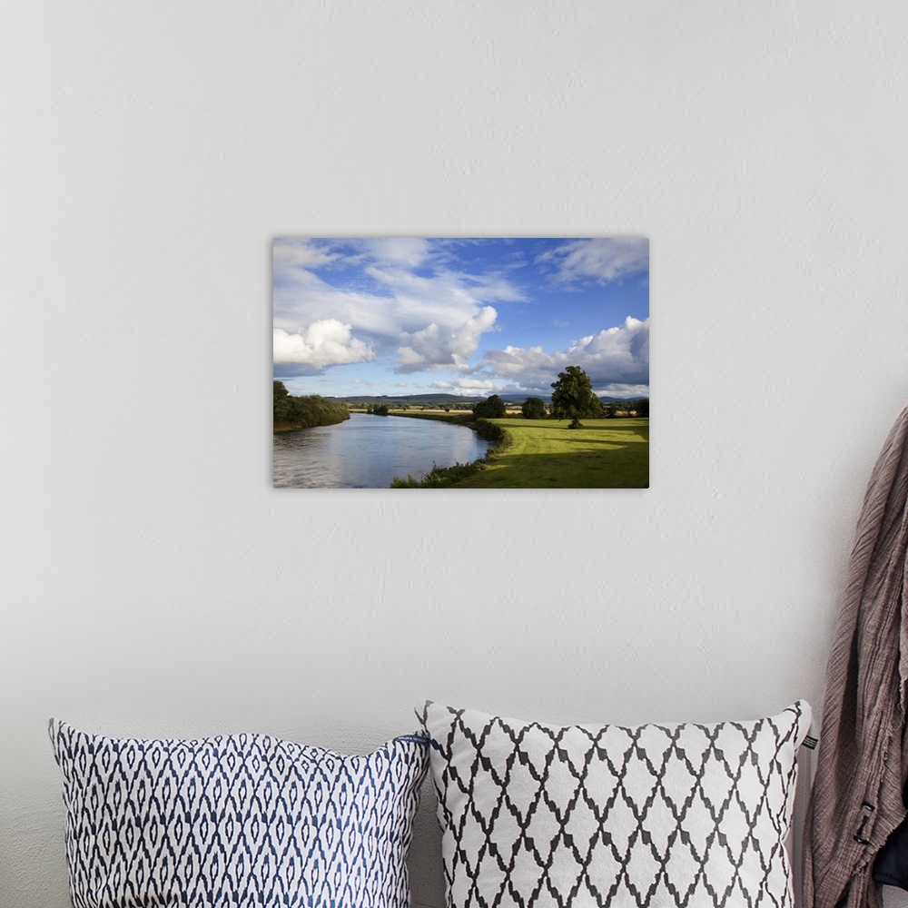 A bohemian room featuring River Tweed with the Cheviots beyond, Scotland