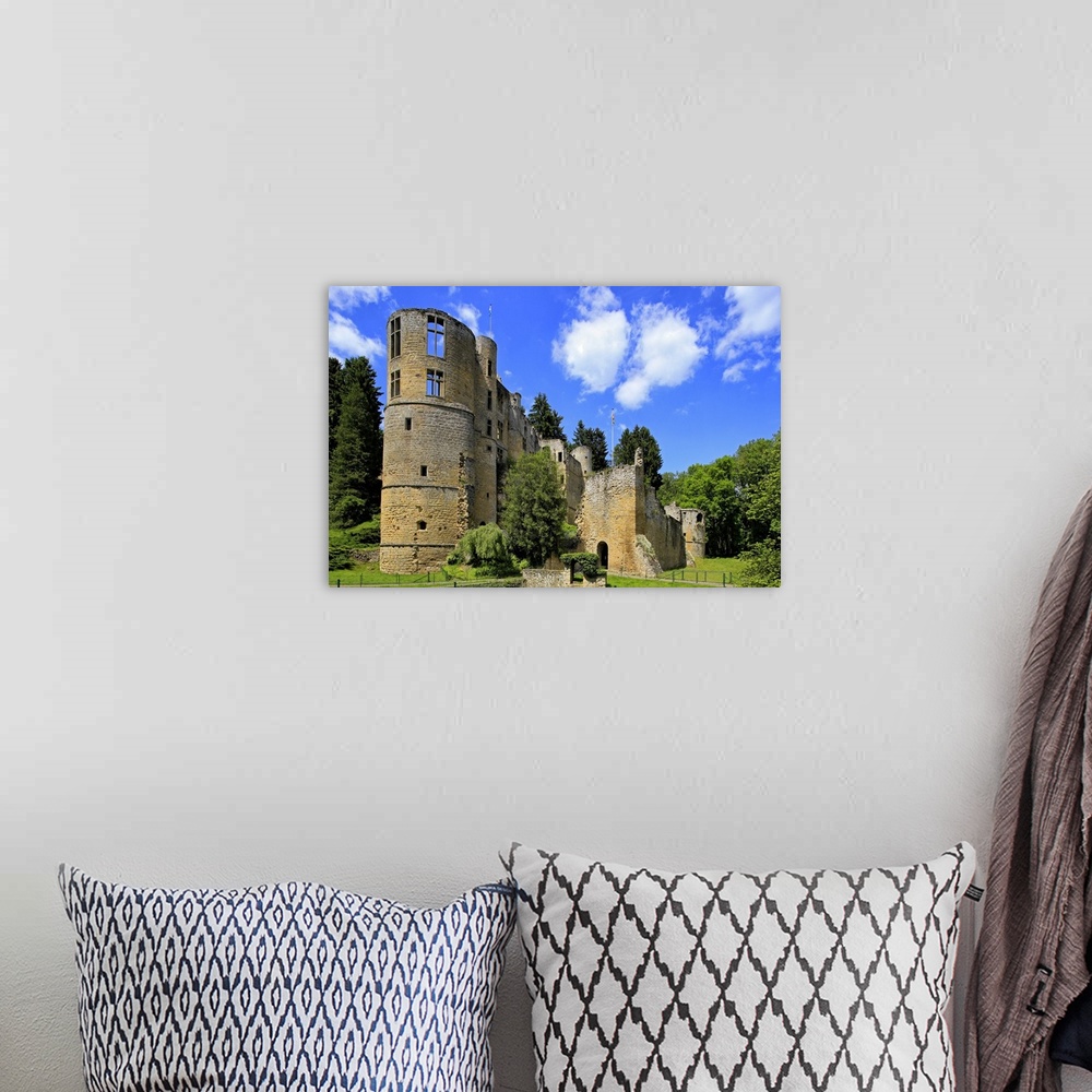 A bohemian room featuring Ruin of Beaufort Castle in Beaufort, Canton of Echternach, Grand Duchy of Luxembourg
