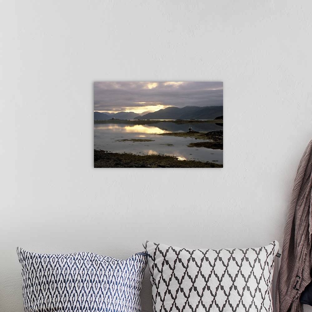 A bohemian room featuring Sunrise over Knoydart mountains, Isle of Skye, Inner Hebrides, Scotland