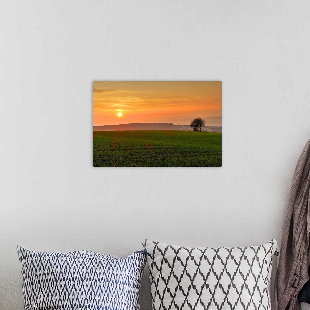 A bohemian room featuring Sunset and field, Rhineland-Palatinate, Germany