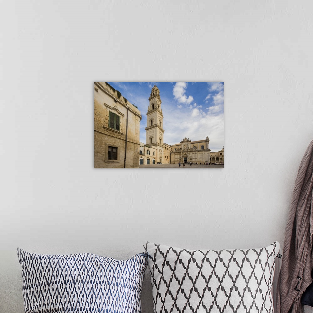 A bohemian room featuring The Baroque style of the ancient Lecce Cathedral in the old town, Lecce, Apulia, Italy