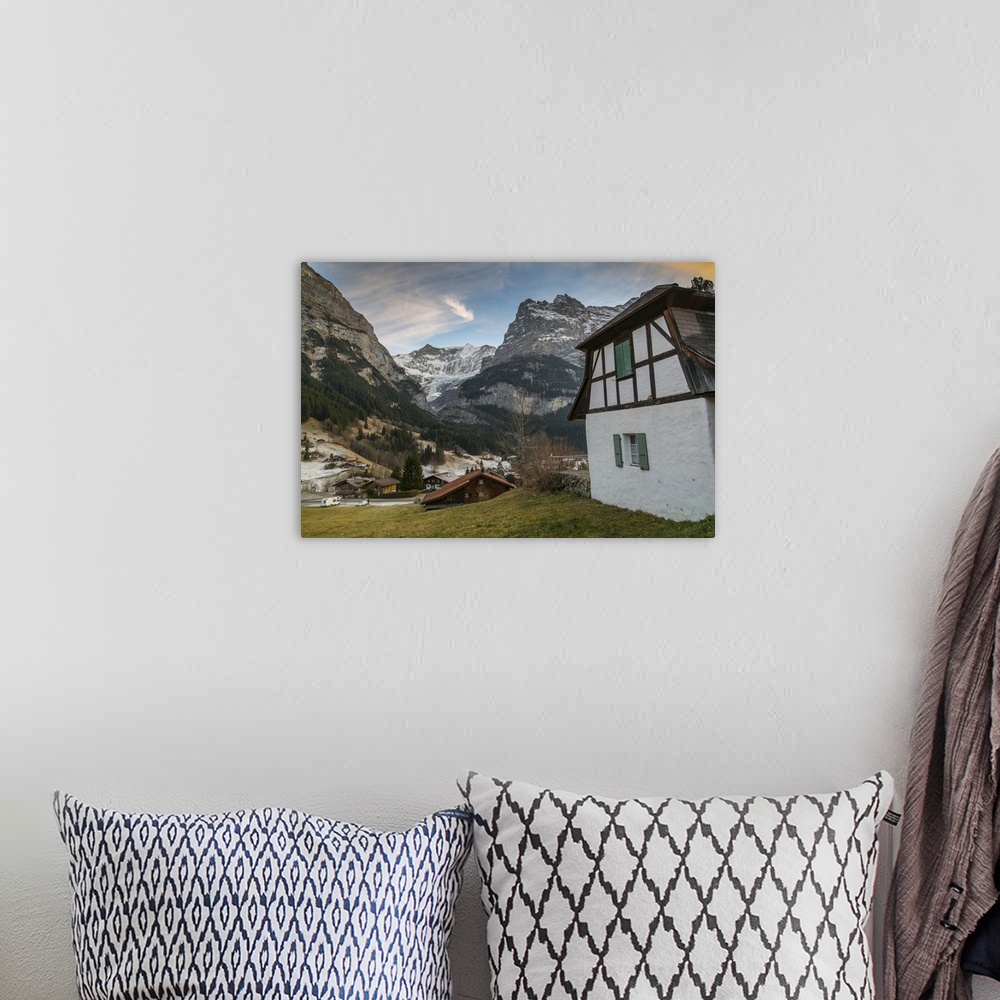 A bohemian room featuring The Eiger, Grindelwald, Jungfrau region, Bernese Oberland, Swiss Alps, Switzerland, Europe