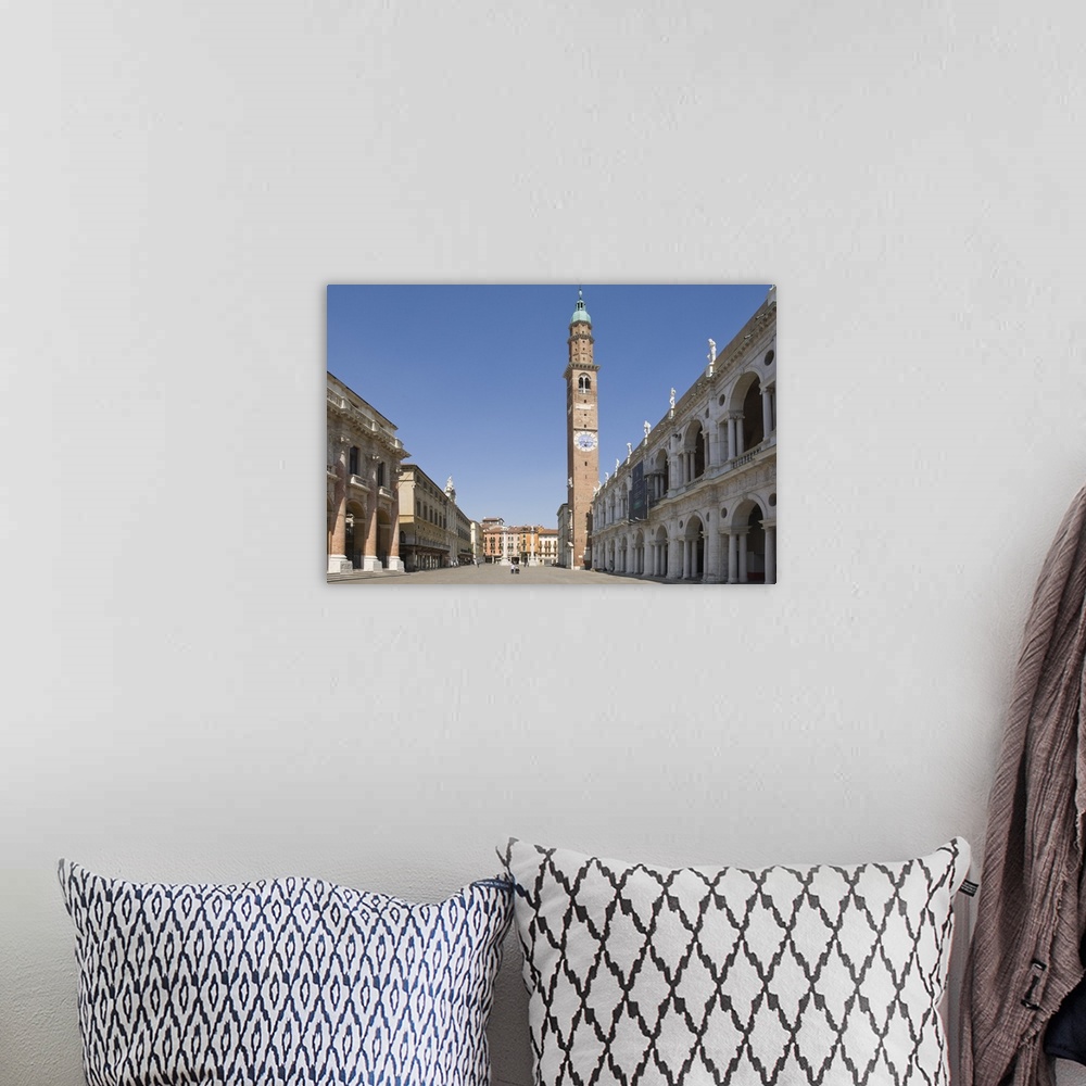 A bohemian room featuring The Piazza dei Signori and the 16th century Basilica Palladiana, Vicenza, Veneto, Italy