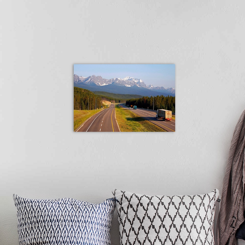 A bohemian room featuring Transcanada Highway near Lake Louise, Banff National Park, Rocky Mountains, Alberta, Canada