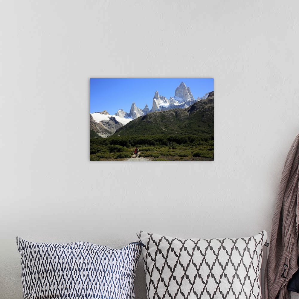 A bohemian room featuring Trekking under Monte Fitz Roy, El Chalten, Argentine Patagonia, Argentina