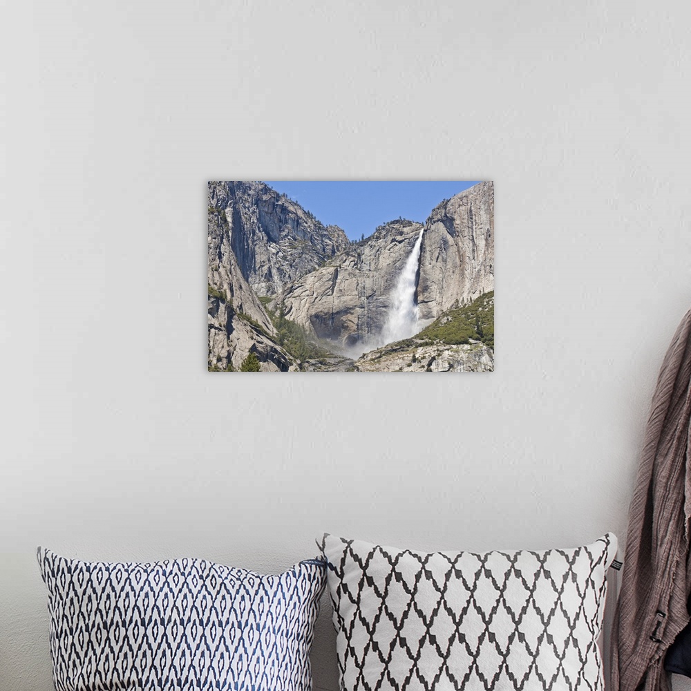 A bohemian room featuring Upper Yosemite Falls, Yosemite Valley, Yosemite National Park, Sierra Nevada, California