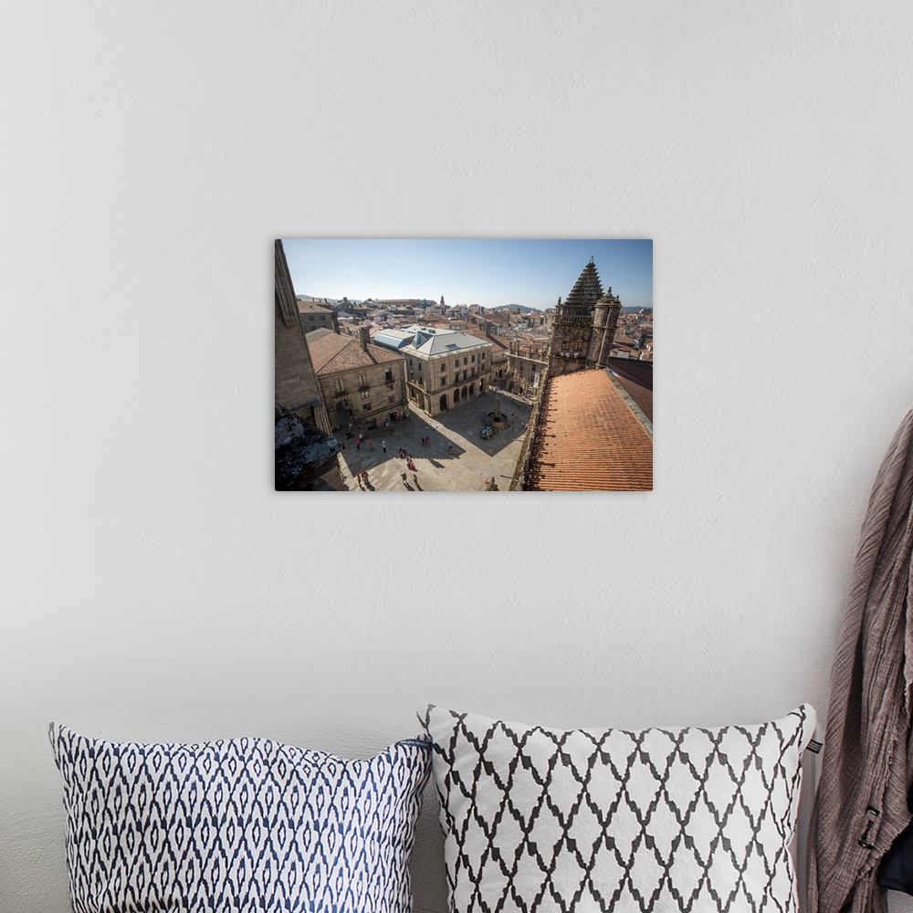 A bohemian room featuring View from the roof of the Cathedral of Santiago de Compostela, Santiago de Compostela, A Coruna, ...