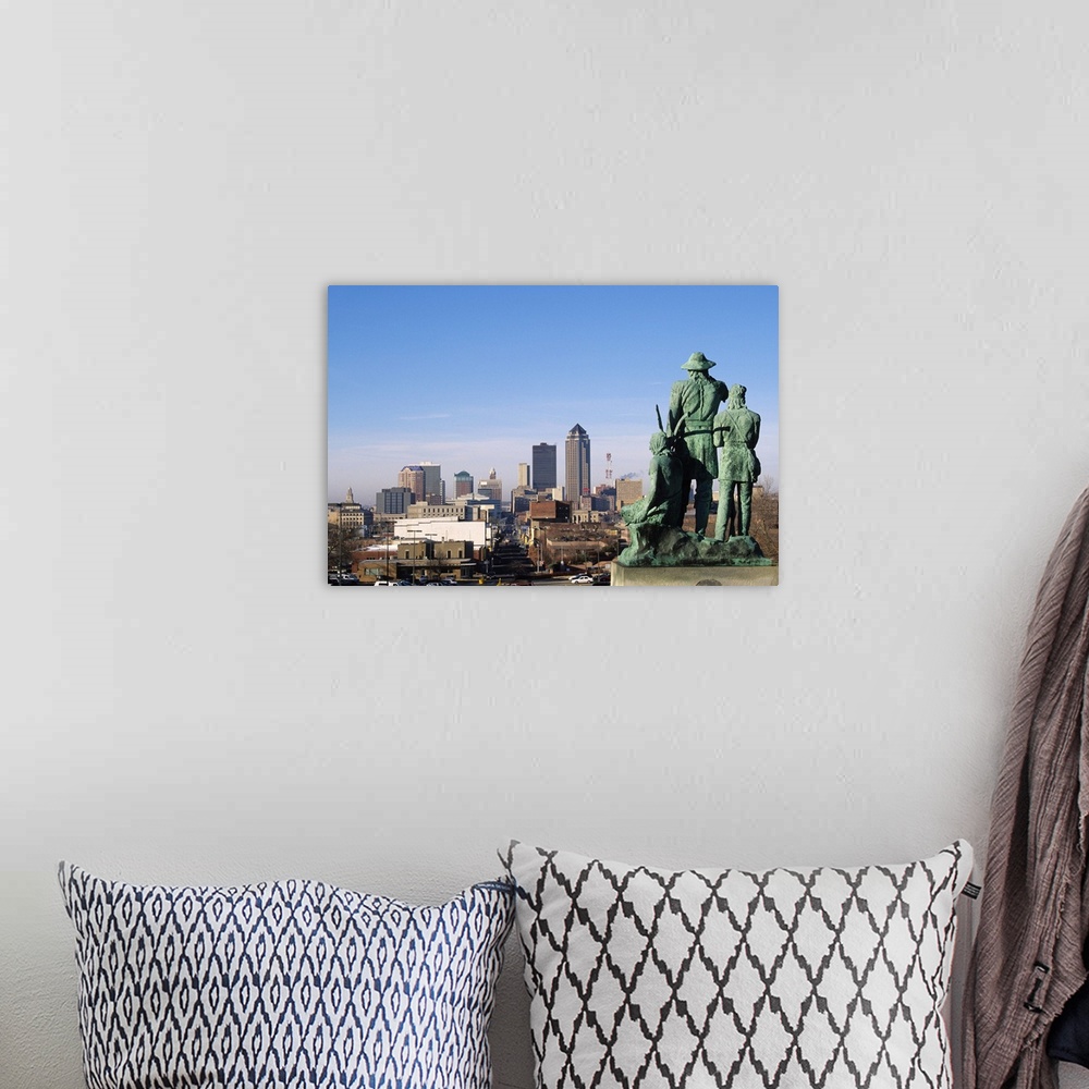 A bohemian room featuring View of Downtown from State Capitol, Des Moines, Iowa
