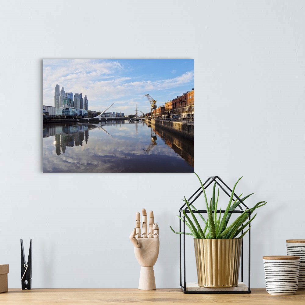 A bohemian room featuring View of Puerto Madero, City of Buenos Aires, Buenos Aires Province, Argentina, South America
