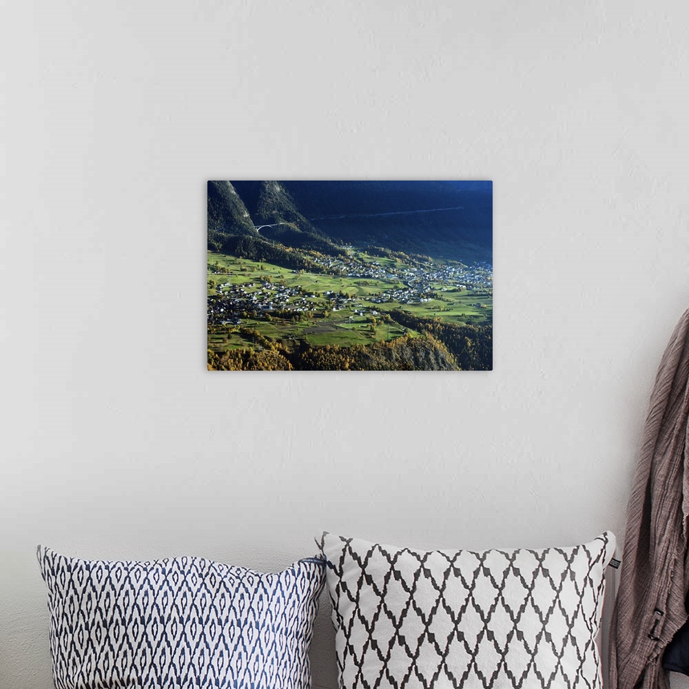 A bohemian room featuring Village of Termen near Brig, Valais, Swiss Alps, Switzerland, Europe