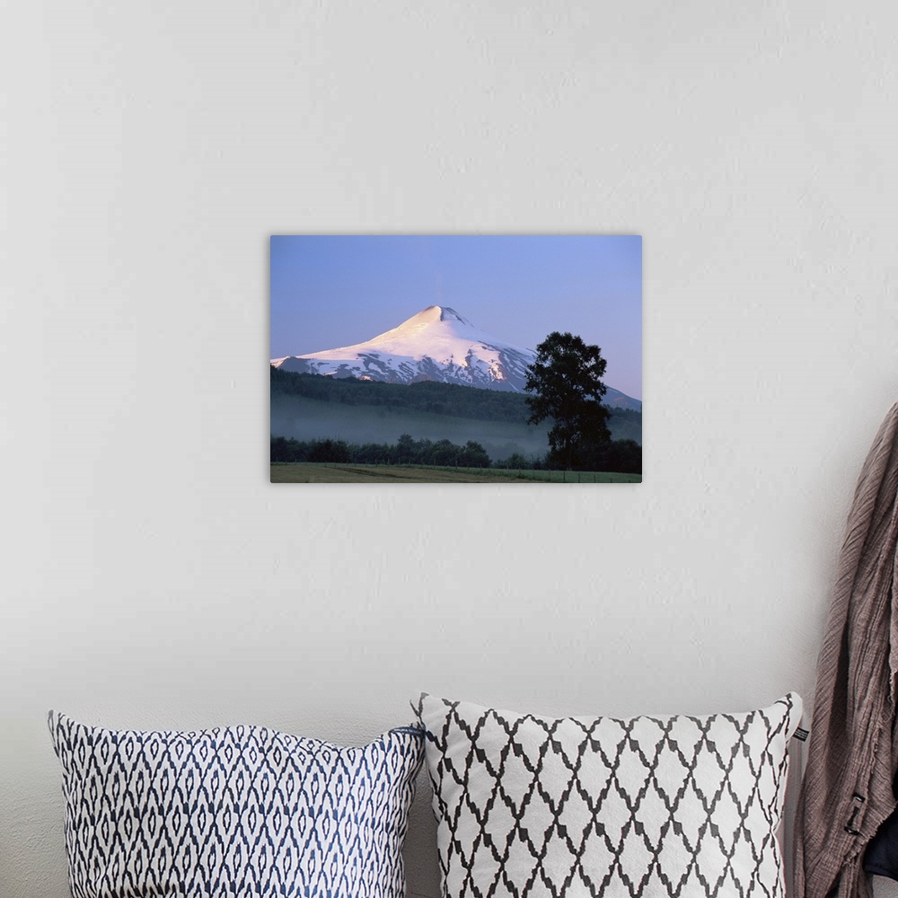 A bohemian room featuring Villarrica Volcano, Villarrica National Park, Pucon, Chile, South America